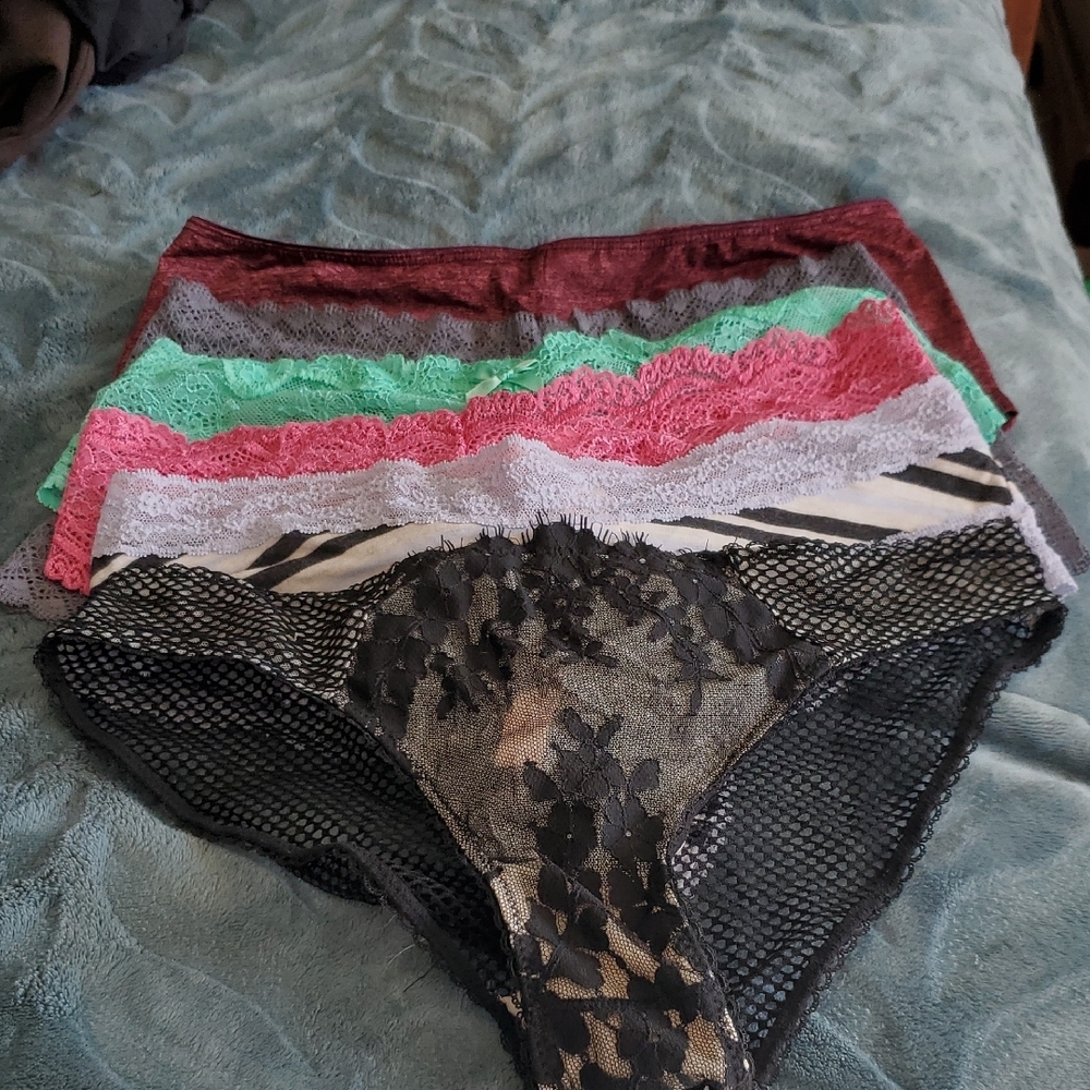 Victoria's Secret Colorful Lace and Mesh Panties (6) NEW W/TAGS